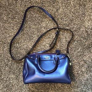 Purple leather Coach purse